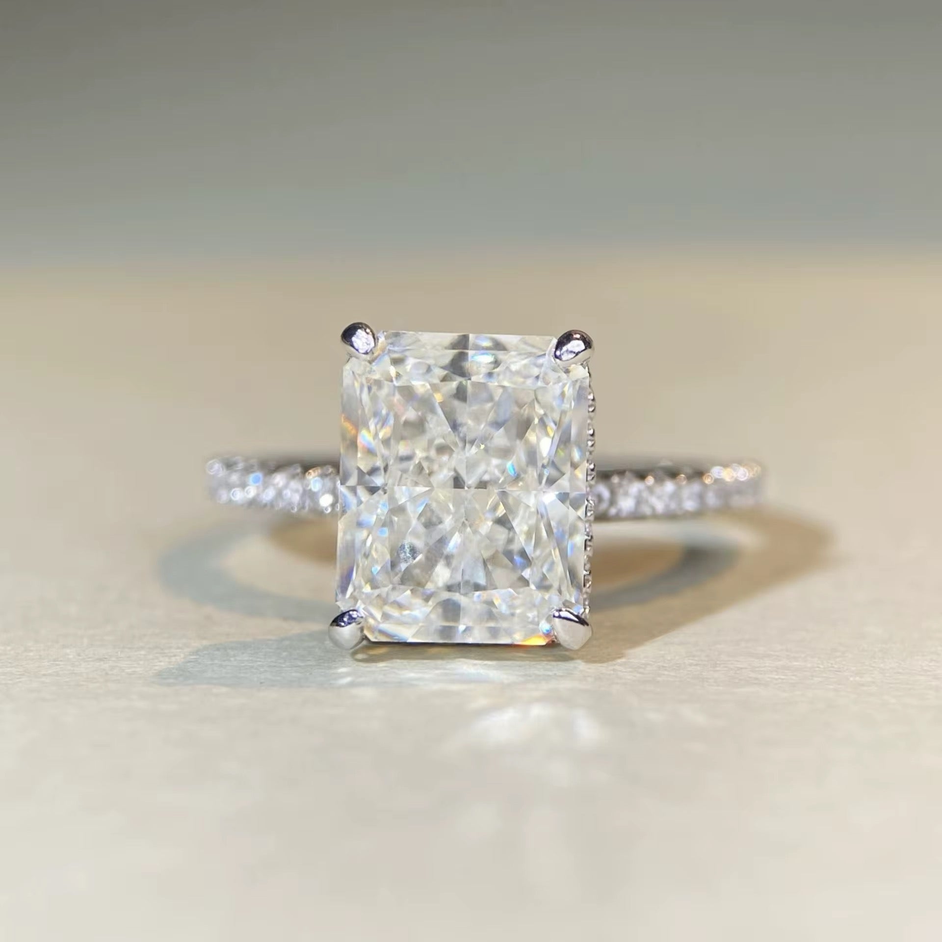 Emelia 3CT Radiant Cut Ring