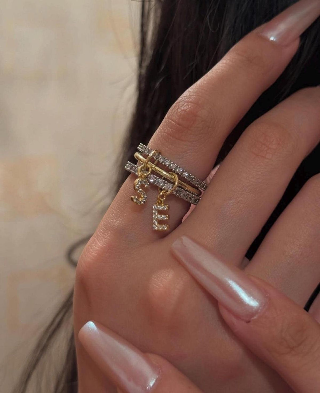 Aurora Letter Ring