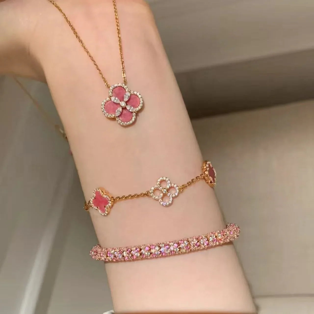 Aliza Pink Clover Set