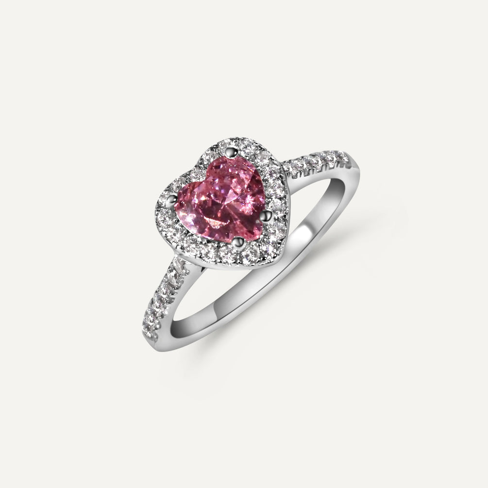 Julie Halo Heart Ring